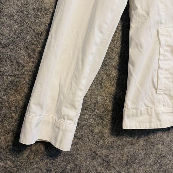 Max Mara Weekend Jacket Women Size 8 White Long Sleeve Lightweight Casual Cotton - Picture 6 of 14